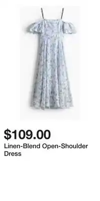 H&M Linen-Blend Open-Shoulder Dress offer