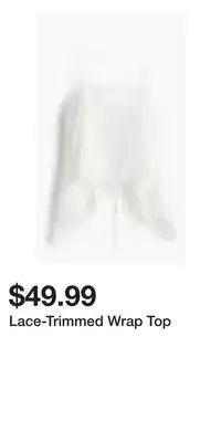 H&M Lace-Trimmed Wrap Top offer