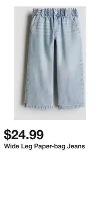 H&M Wide Leg Paper-bag Jeans offer