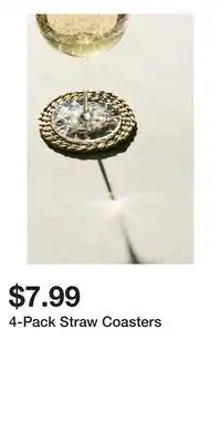 H&M 4-Pack Straw Coasters offer