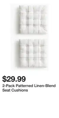 H&M 2-Pack Patterned Linen-Blend Seat Cushions offer