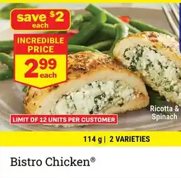 M & M Food Market Bistro Chicken Ricotta & Spinach offer