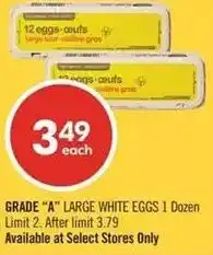 Shoppers Drug Mart Grade "A" large white eggs offer