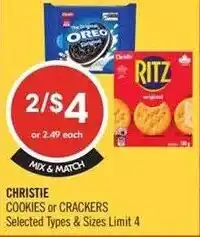 Shoppers Drug Mart Christie cookies or crackers offer