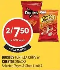 Shoppers Drug Mart Doritos tortilla chips or cheetos offer