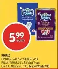 Shoppers Drug Mart Royale original or Velour offer