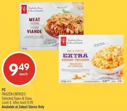 Shoppers Drug Mart PC frozen entrees offer
