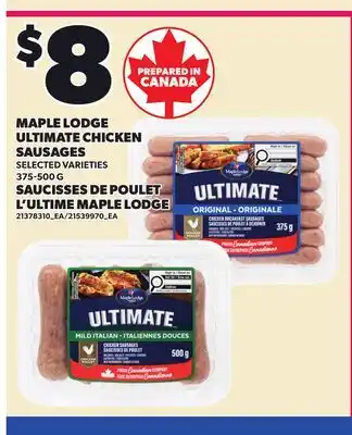 Independent City Market MAPLE LODGE ULTIMATE CHICKEN SAUSAGES offer