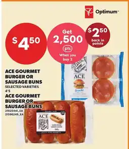 Independent City Market ACE GOURMET BURGER OR SAUSAGE BUNS, 4'S offer