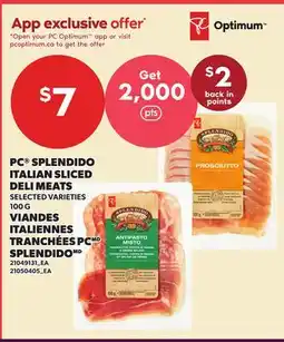 Independent City Market PC SPLENDIDO ITALIAN SLICED DELI MEATS offer