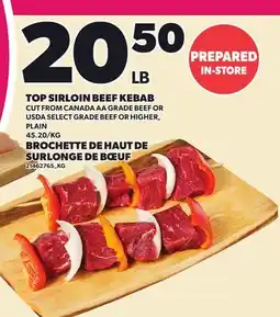 Independent City Market TOP SIRLOIN BEEF KEBAB offer