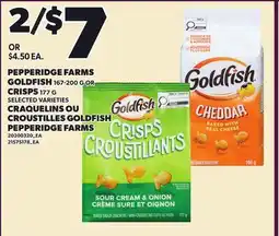 Independent City Market PEPPERIDGE FARMS GOLDFISH, 167-200 G OR CRISPS, 177 G offer