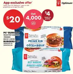 Independent City Market PC BURGERS, 852 G-1.36 KG offer