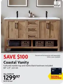 Home Hardware Coastal Vanity offer