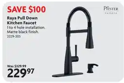 Home Hardware Raya Pull Down Kitchen Faucet offer