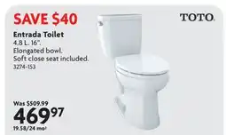 Home Hardware Entrada Toilet offer