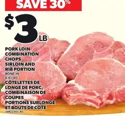 Independent City Market PORK LOIN COMBINATION CHOPS SIRLOIN AND RIB PORTION offer
