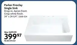 Home Hardware Parker Fireclay Single Sink offer