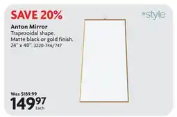 Home Hardware Anton Mirror offer