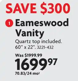 Home Hardware Eameswood Vanity offer