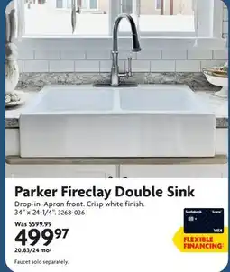 Home Hardware Parker Fireclay Double Sink offer