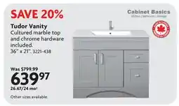Home Hardware Tudor Vanity offer