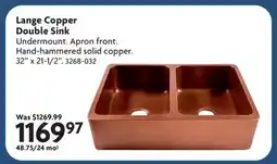 Home Hardware Lange Copper Double Sink offer