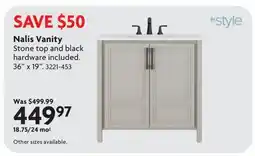 Home Hardware Nalis Vanity offer