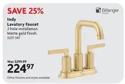 Home Hardware Indy Lavatory Faucet offer