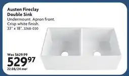Home Hardware Austen Fireclay Double Sink offer