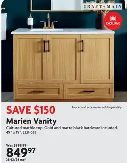 Home Hardware Marien Vanity offer