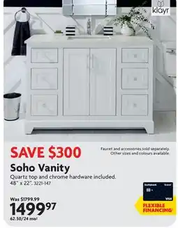Home Hardware Soho Vanity offer