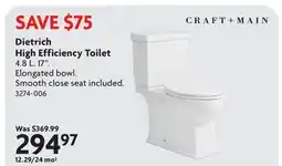 Home Hardware Dietrich High Efficiency Toilet offer
