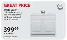Home Hardware White Vanity offer
