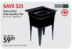 Home Hardware Heavy Duty Poly Laundry Tub offer