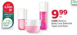 Rexall CAKE Hand or Body Care offer