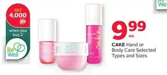 Rexall CAKE Hand or Body Care offer