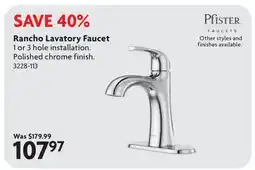 Home Hardware Rancho Lavatory Faucet offer