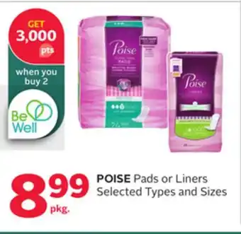Rexall POISE Pads or Liners offer
