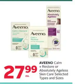 Rexall AVEENO Calm + Restore or Absolutely Ageless Skin Care offer