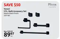 Home Hardware Vaneri 5 Pc. Bath Accessory Set offer