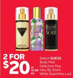 Rexall Select GUESS Body Mist offer