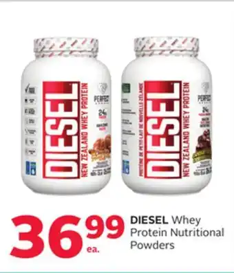 Rexall DIESEL Whey Protein Nutritional Powders offer