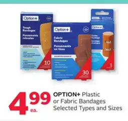 Rexall OPTION+ Plastic or Fabric Bandages offer