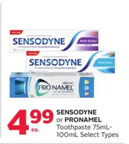 Rexall SENSODYNE or PRONAMEL Toothpaste offer