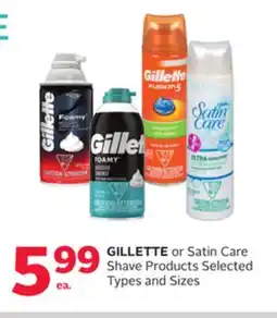 Rexall GILLETTE or Satin Care Shave Products offer