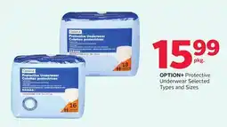 Rexall OPTION+ Protective Underwear offer