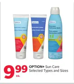 Rexall OPTION+ Sun Care offer