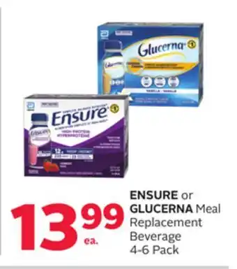 Rexall ENSURE or GLUCERNA Meal Replacement Beverage offer