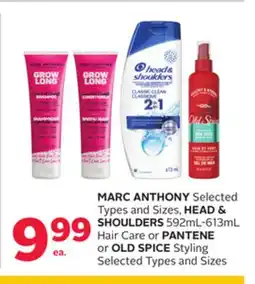 Rexall MARK ANTHONY Hair Care or PANTENE or OLD SPICE Styling offer